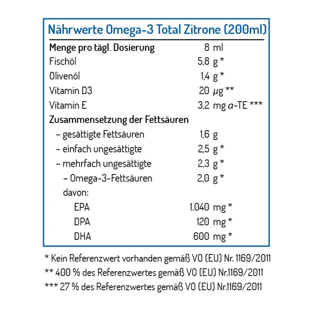 Omega-3 Total Öl naturell - 200 ml