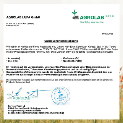 and you mini ohne Mangan aktiv 90 Kapseln mit Vitaminen & Mineralstoffen - Multivitamin Kinder