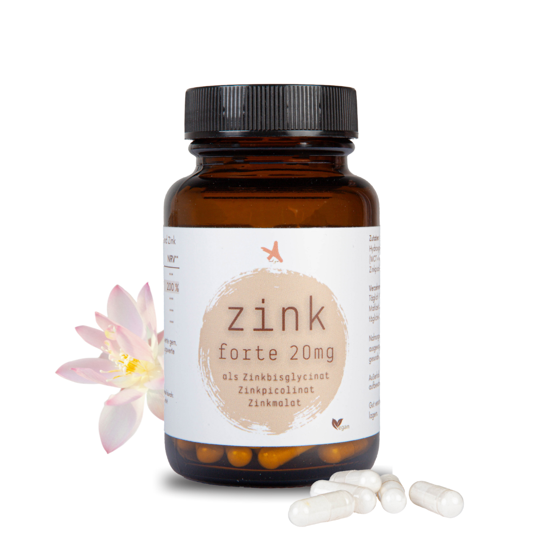 Zink forte (citratfrei) 20mg - 120 Kapseln - hohe Bioverfügbarkeit