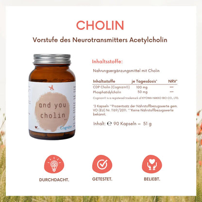 and you cholin mit Cognizin – 90 Kapseln