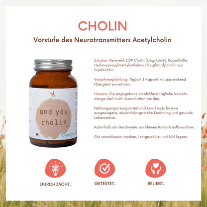 and you cholin mit Cognizin – 90 Kapseln