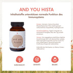 and you hista - 90 Kapseln - mit gepuffertem Vitamin C, Quercetin, Rutin und Kupfergluconat