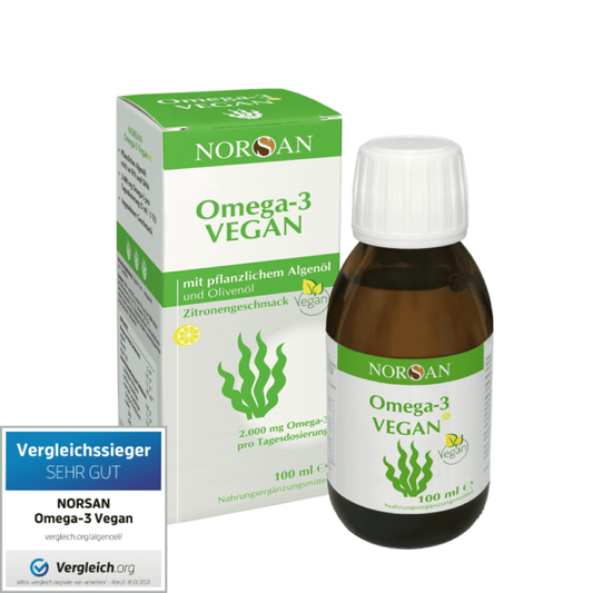 Omega-3 Vegan Algenöl Zitrone - 100 ml